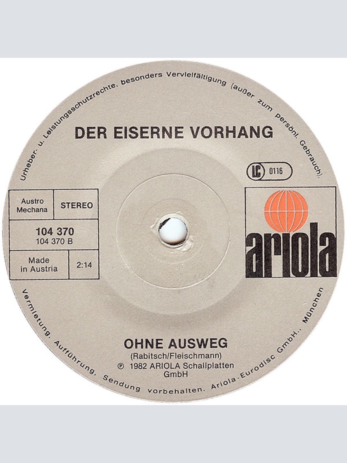 Vinyl / Der Eiserne Vorhang - Franzi