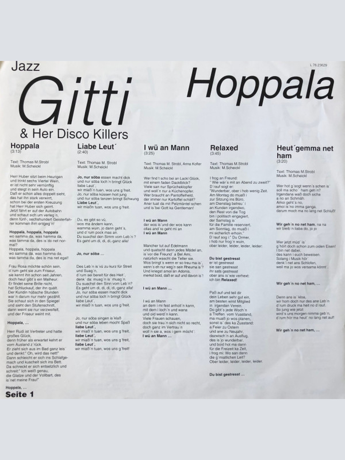 Vinyl / Jazz Gitti & Her Disco Killers* - Hoppala