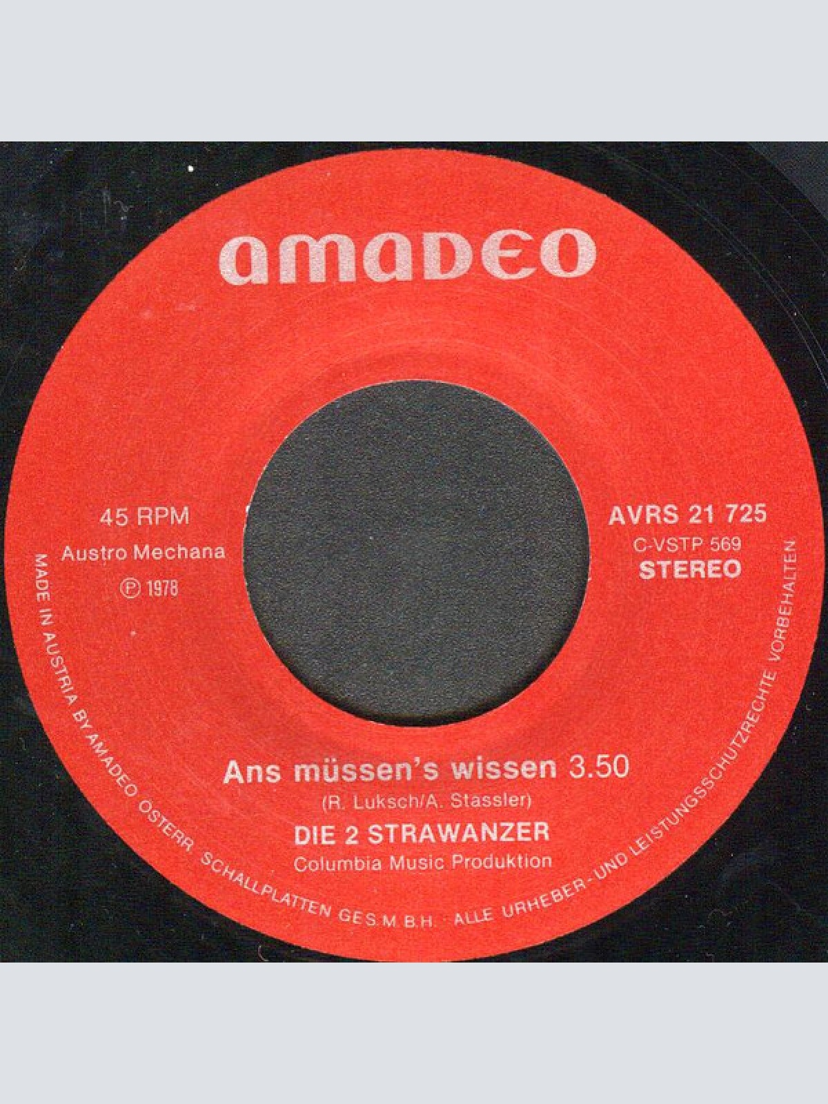 Vinyl / Die 2 Strawanzer - Ans Müssen's Wissen