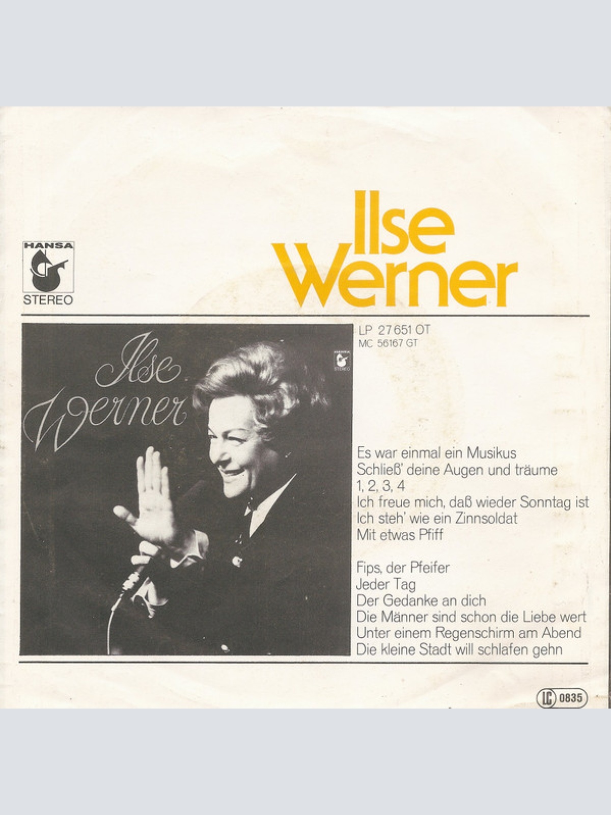 Vinyl / Ilse Werner - Mit Etwas Pfiff