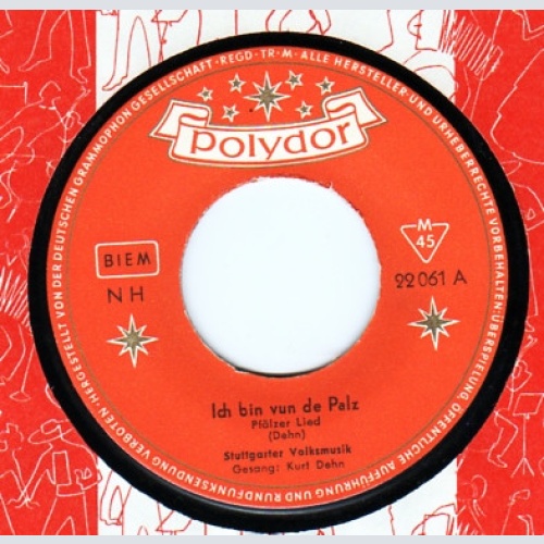 Vinyl / Stuttgarter Volksmusik, Kurt Dehn - Ich Bin Vun De Palz
