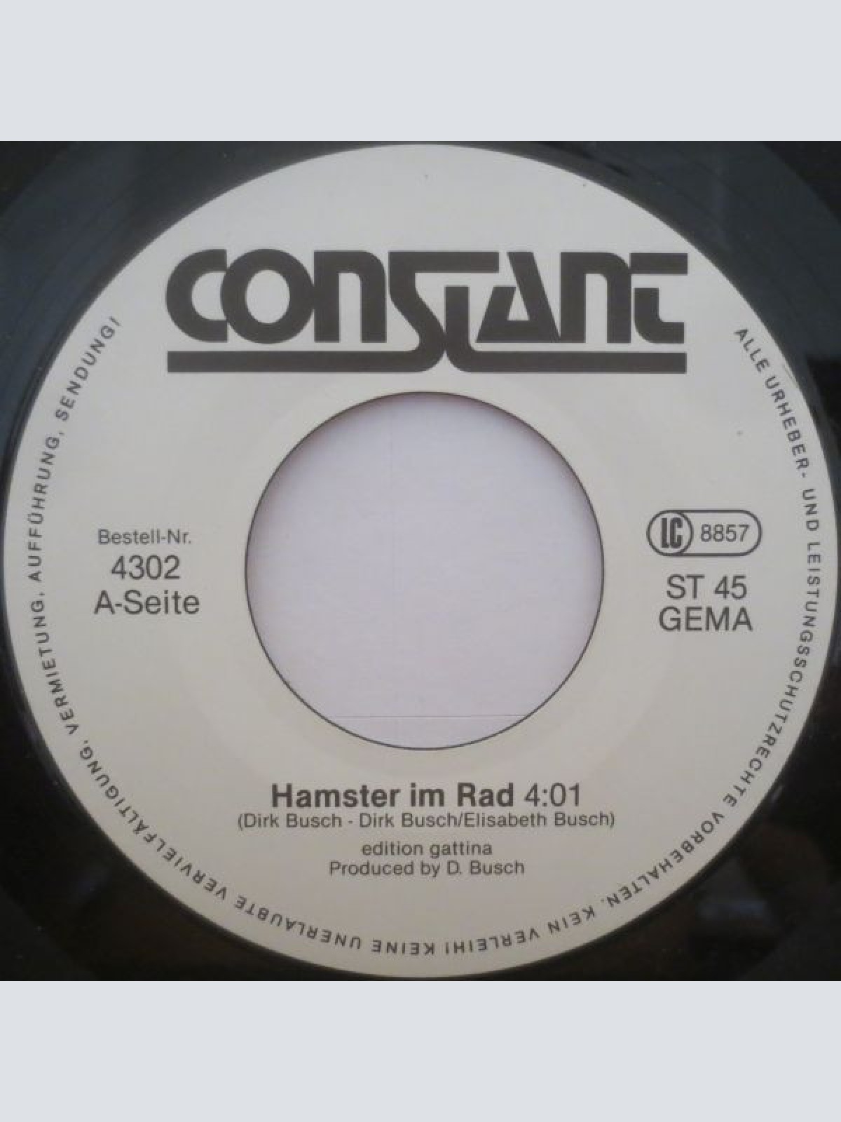 Vinyl / Dirk Busch - Hamster Im Rad
