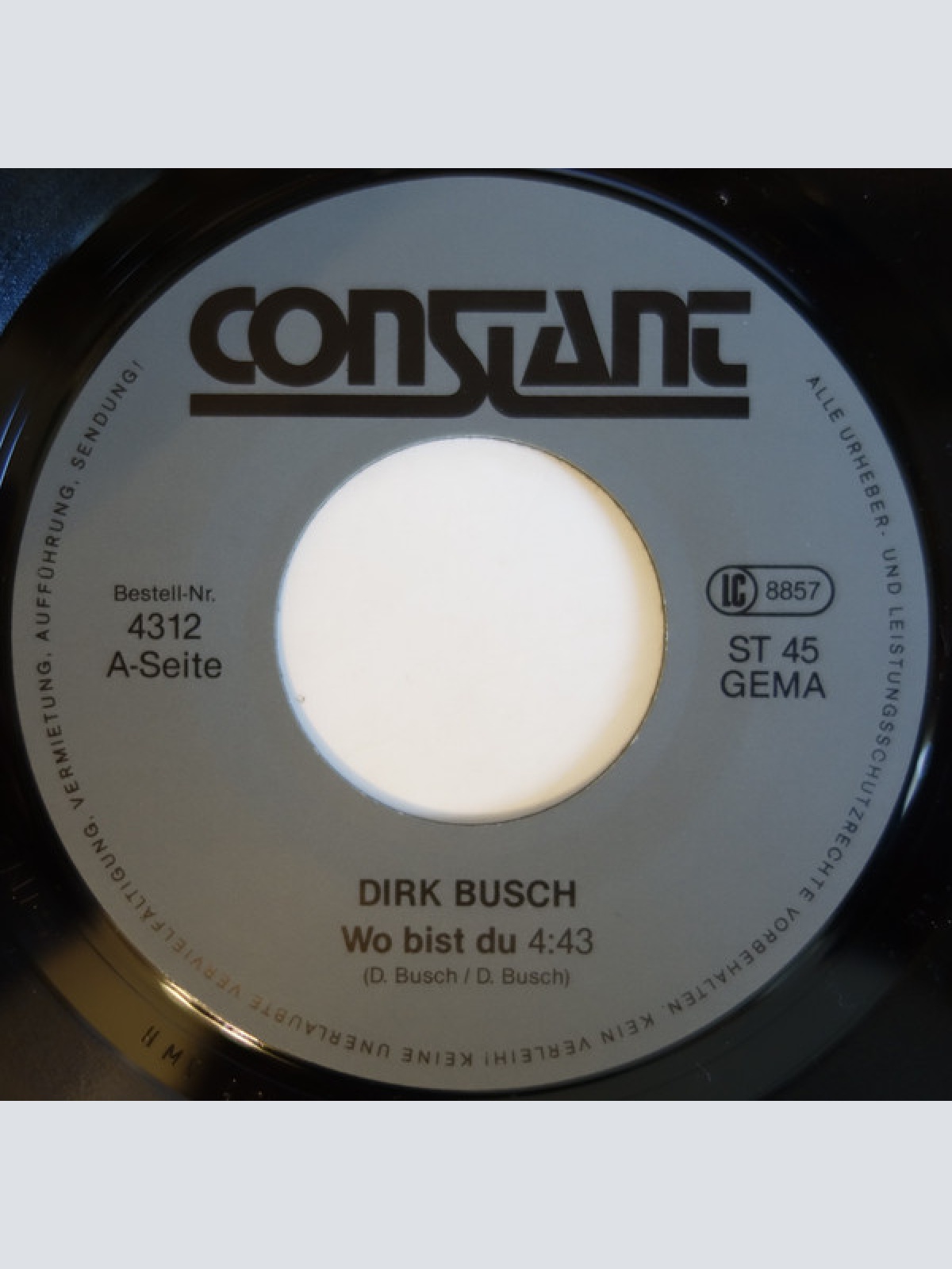 Vinyl / Dirk Busch - Wo Bist Du?