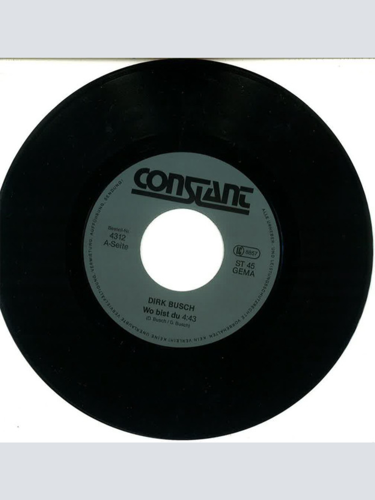 Vinyl / Dirk Busch - Wo Bist Du?