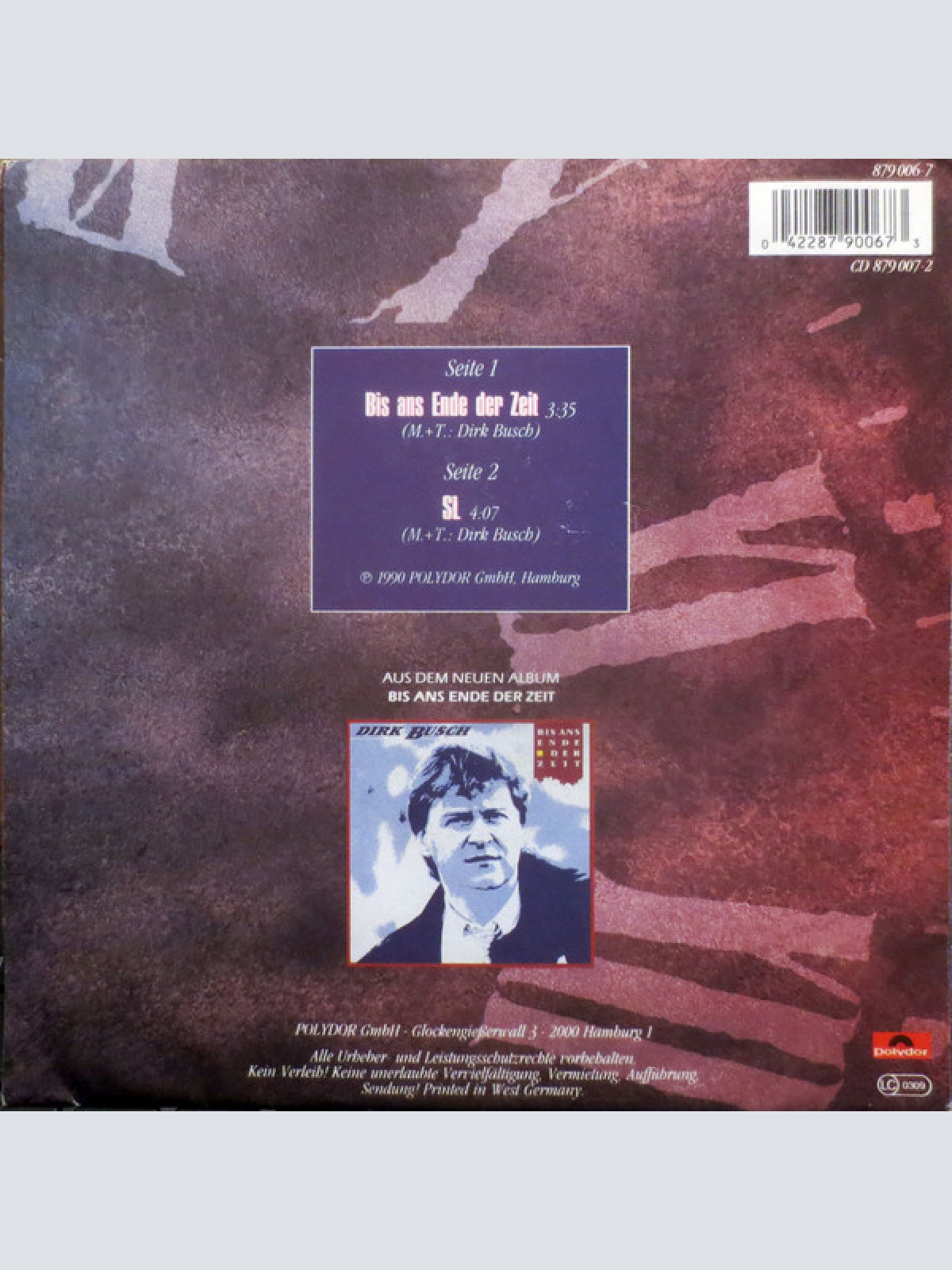 Vinyl / Dirk Busch - Bis Ans Ende Der Zeit