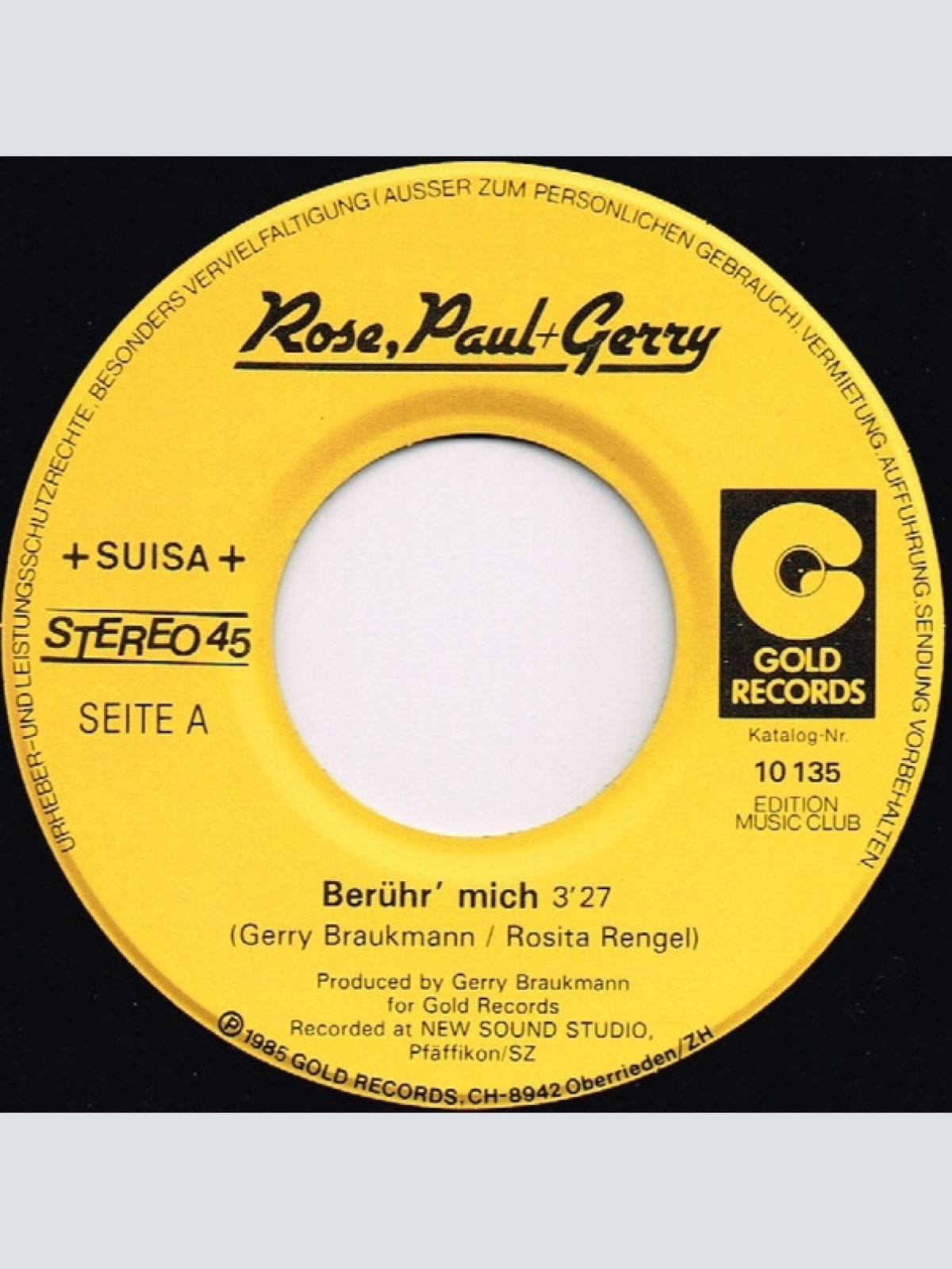 Vinyl / Rose, Paul & Gerry - Berühr' Mich