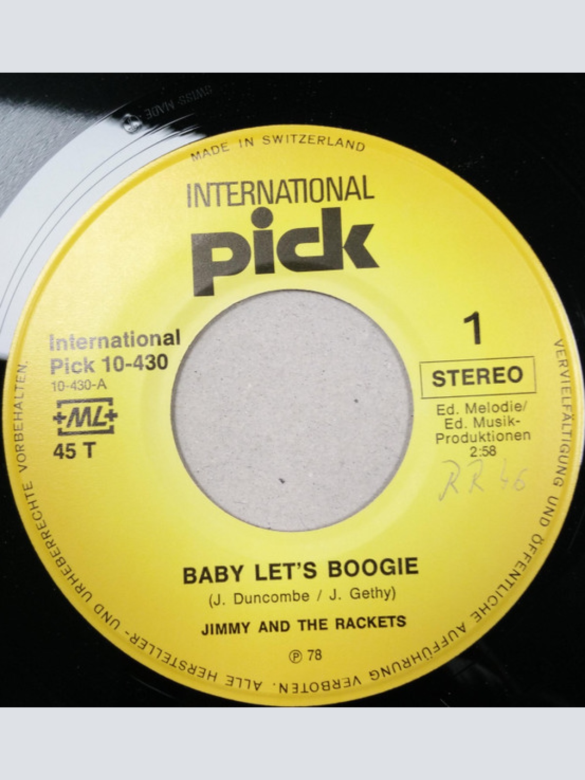 Vinyl / Jimmy And The Rackets* - Baby Let's Boogie