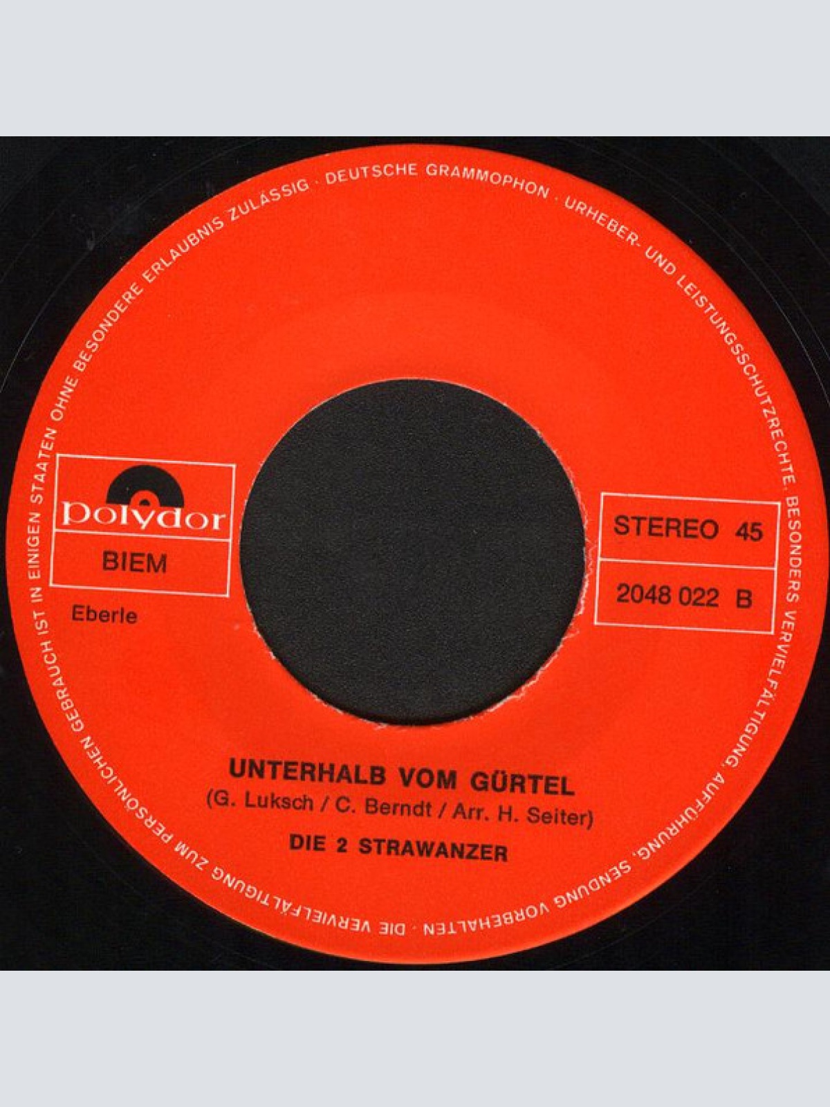 Vinyl / Die 2 Strawanzer - Mei' Batterie Is' Leer