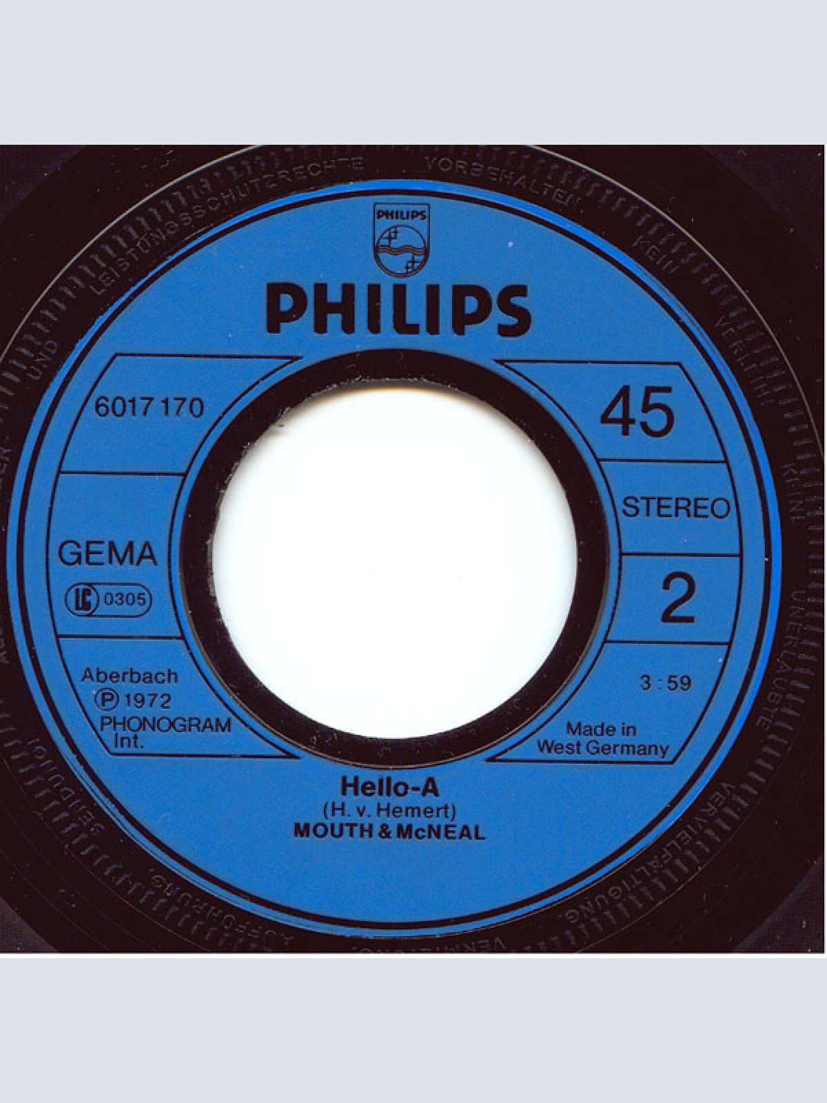 Vinyl / Mouth & McNeal* - How Do You Do? / Hello-A