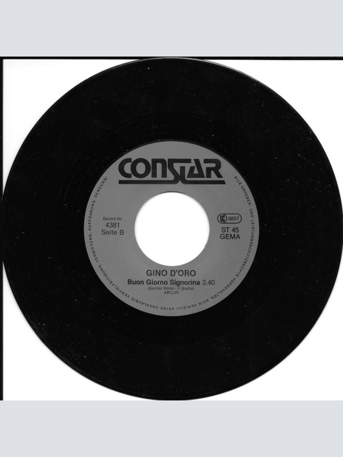 Vinyl / Gino D'Oro - Con Te In Rio