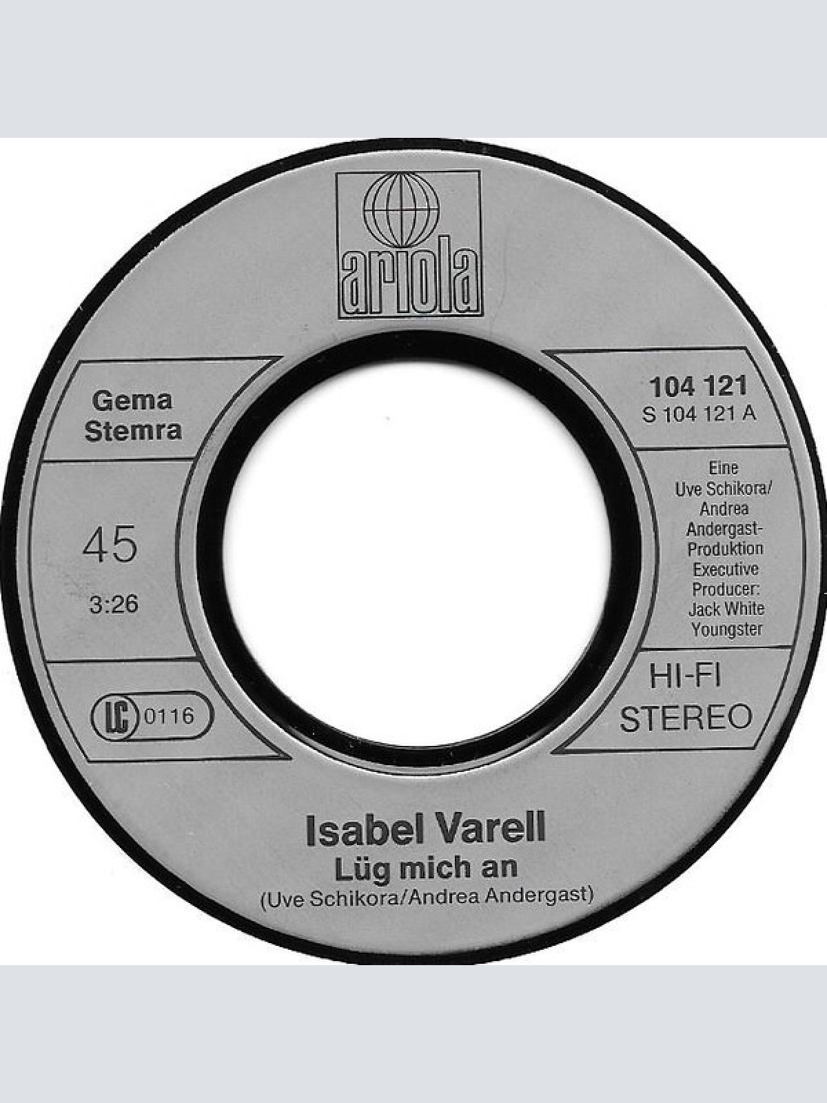 Vinyl / Isabel Varell - Lüg' Mich An