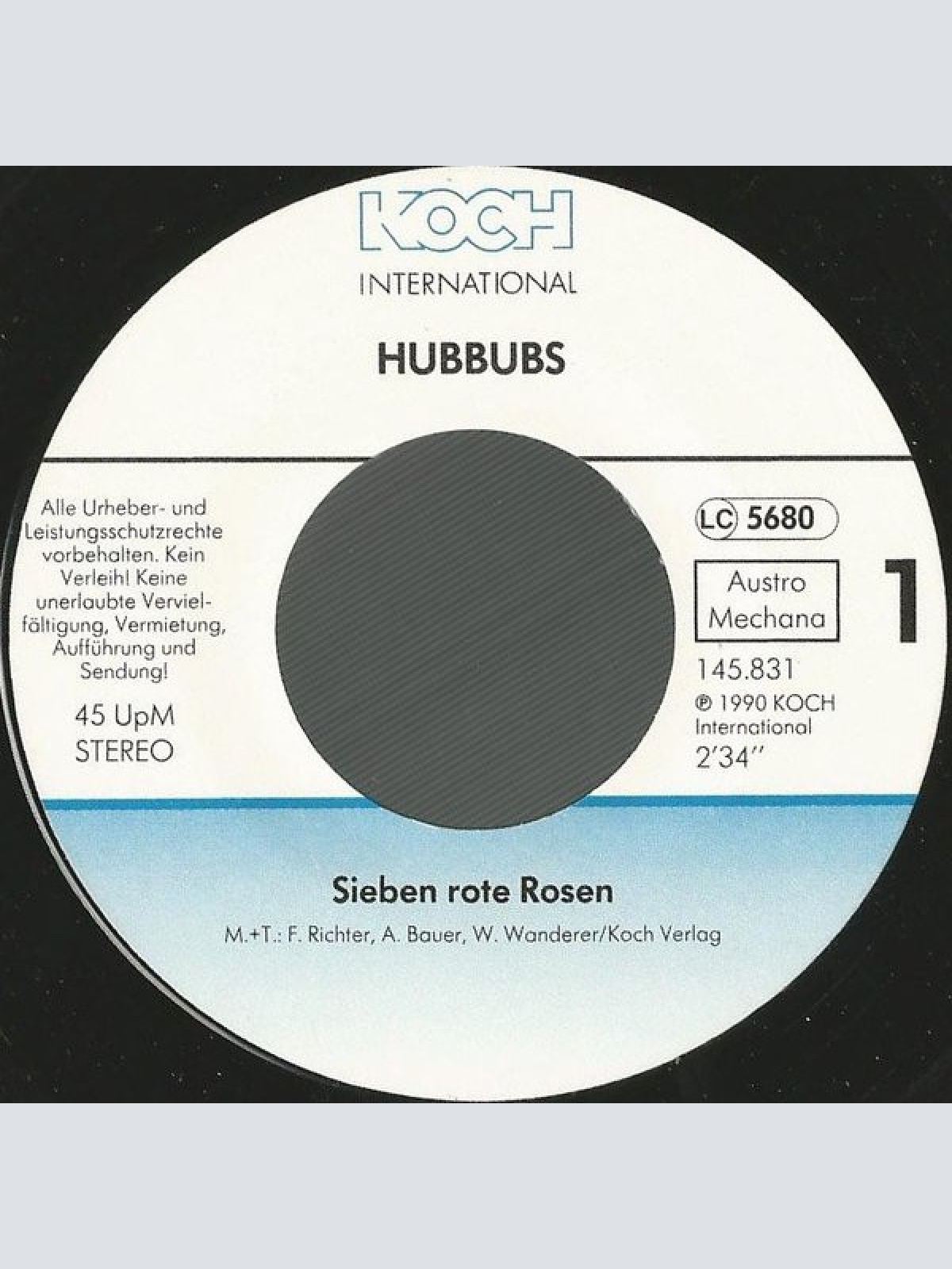Vinyl / The Hubbubs - Sieben Rote Rosen