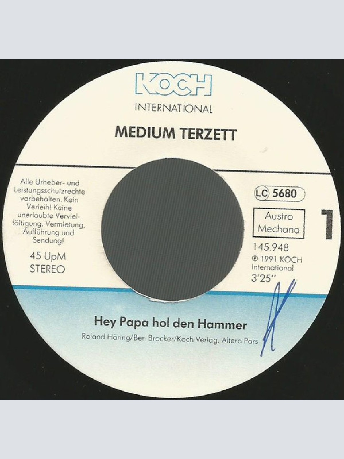 Vinyl / Medium Terzett - Hey, Papa Hol Den Hammer