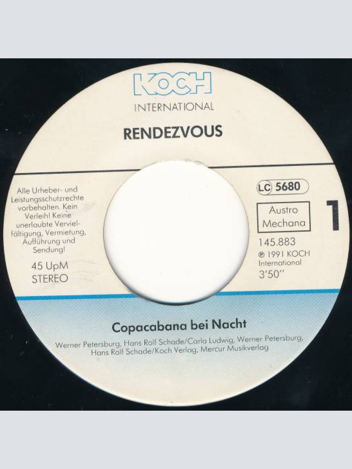 Vinyl / Rendezvous - Copacabana Bei Nacht