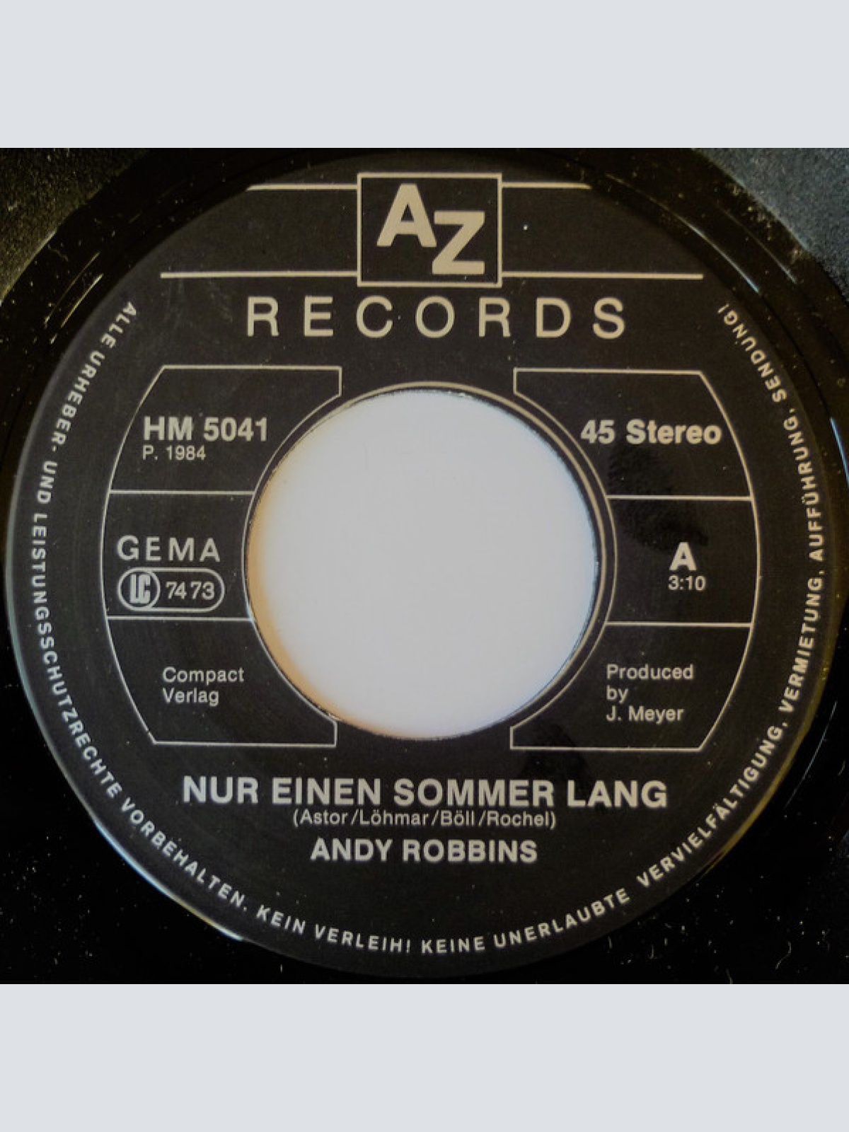 Vinyl / Andy Robbins (11) - Nur Einen Sommer Lang