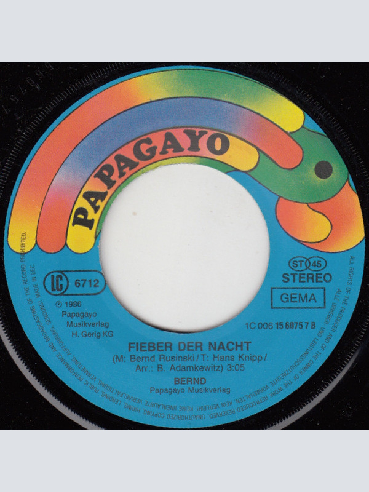 Vinyl / Bernd* - Gefühle Sterben Nie