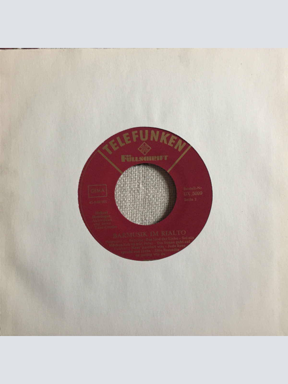 Vinyl / Hubert Deuringer - Barmusik Im Rialto