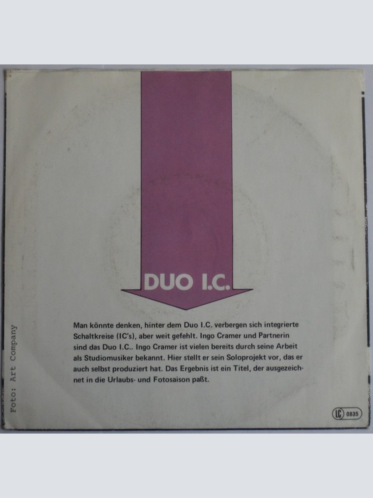 Vinyl / Duo I.C. - Ich Will Ein Foto Von Dir