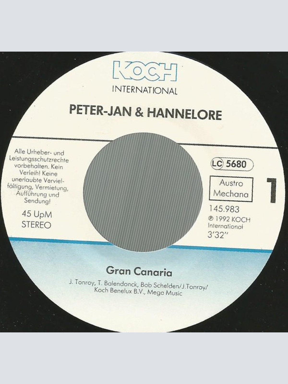 Vinyl / Peter-Jan & Hannelore - Gran Canaria
