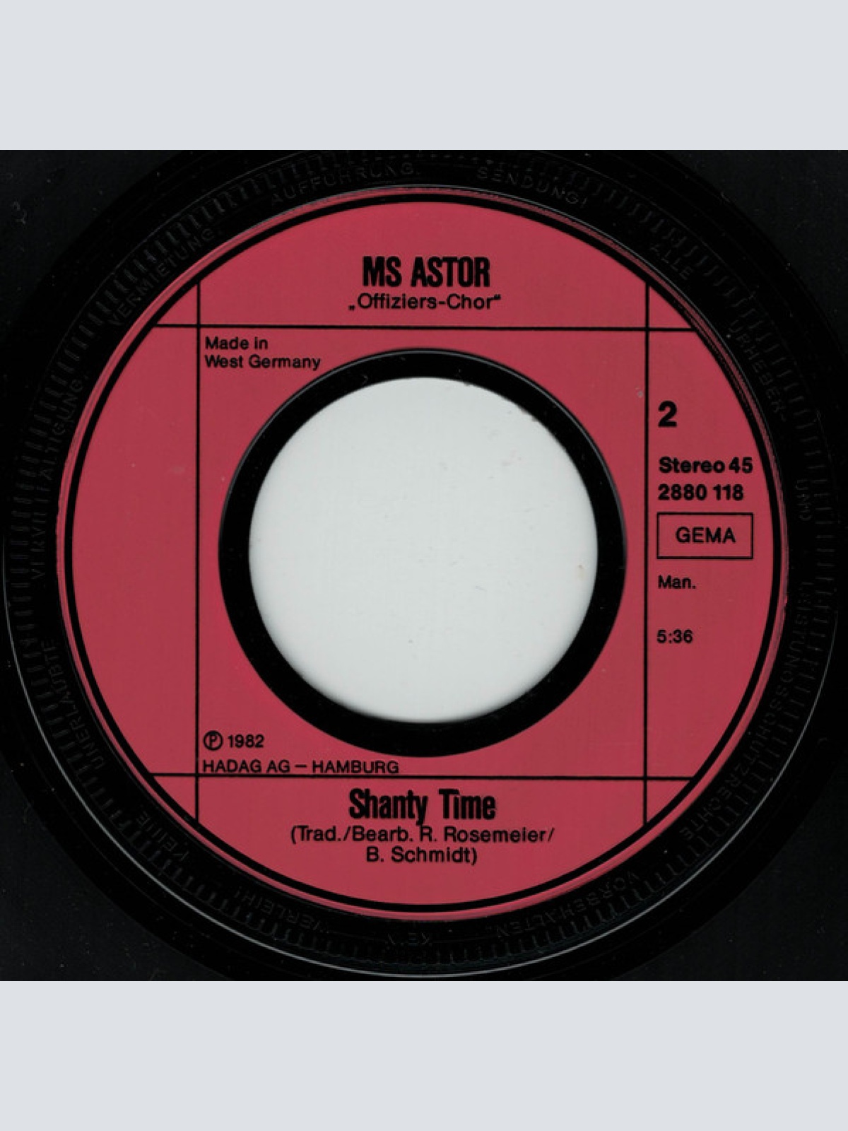 Vinyl / MS Astor "Offiziers-Chor" - Ein Weißes Schiff