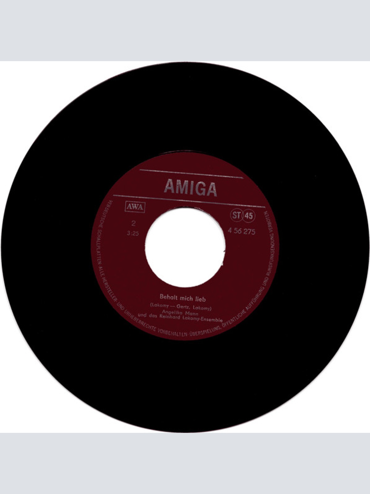 Vinyl / Angelika Mann - Champus-Lied / Behalt Mich Lieb