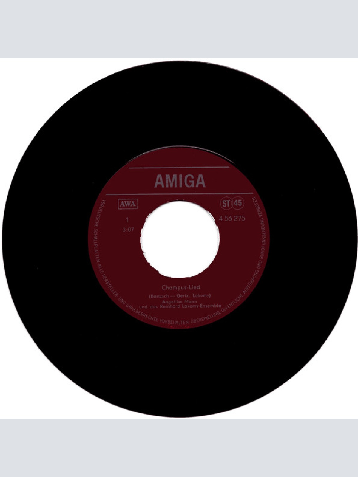 Vinyl / Angelika Mann - Champus-Lied / Behalt Mich Lieb