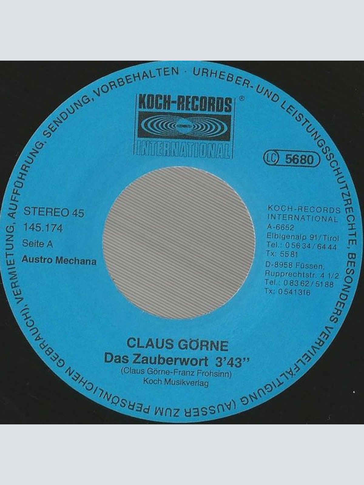 Vinyl / Klaus Görne - Das Zauberwort