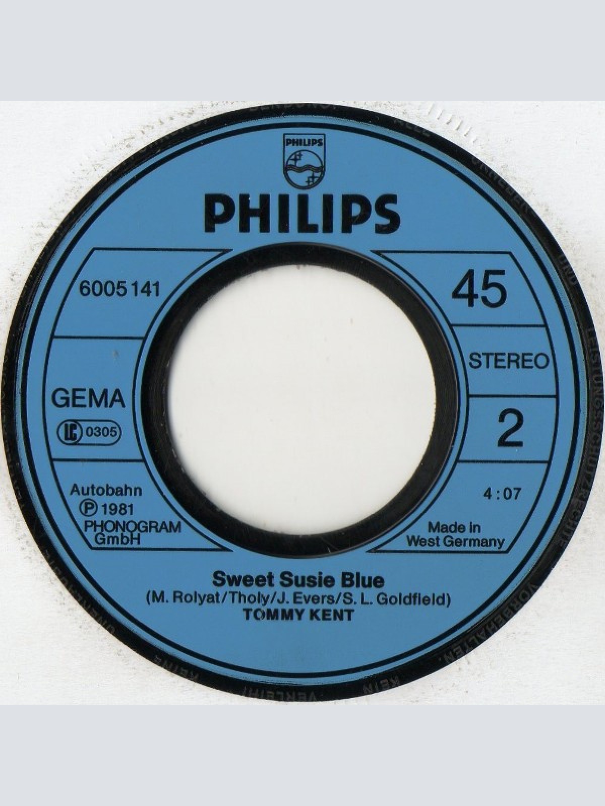 Vinyl / Tommy Kent - Donner, Blitz Und Rock'n'Roll