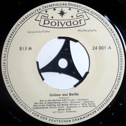 Vinyl / Bruno Fritz - Grüße Aus Berlin / Berlin Bleibt Doch Berlin