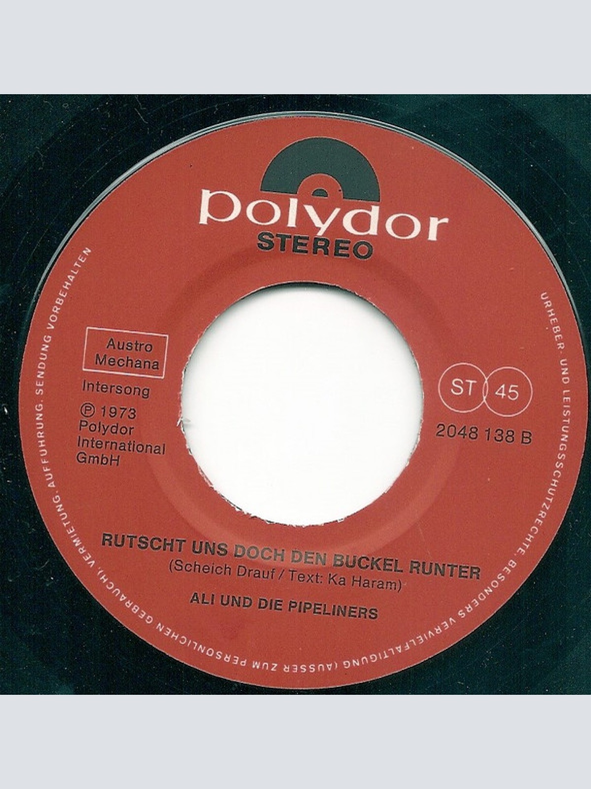 Vinyl / Ali Und Die Pipeliners - Krisensong