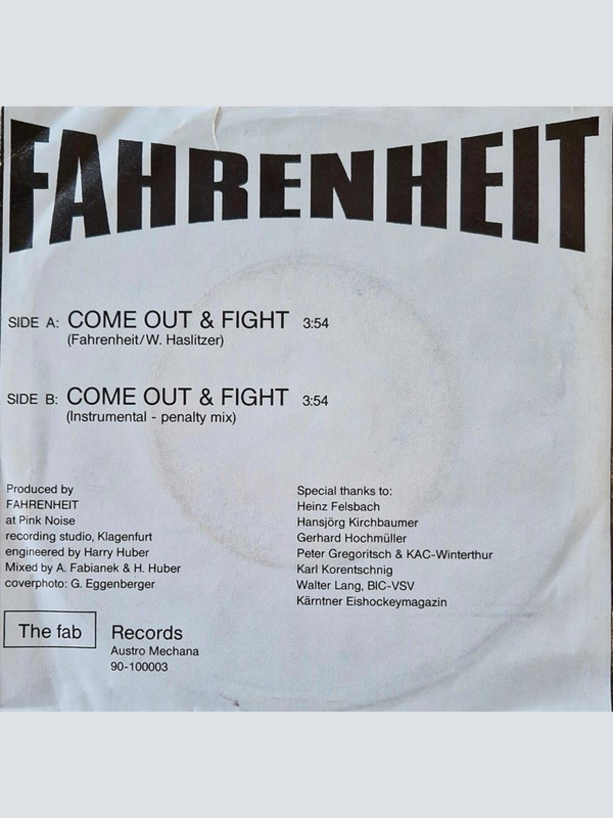 Vinyl / Fahrenheit (2) - Come Out & Fight