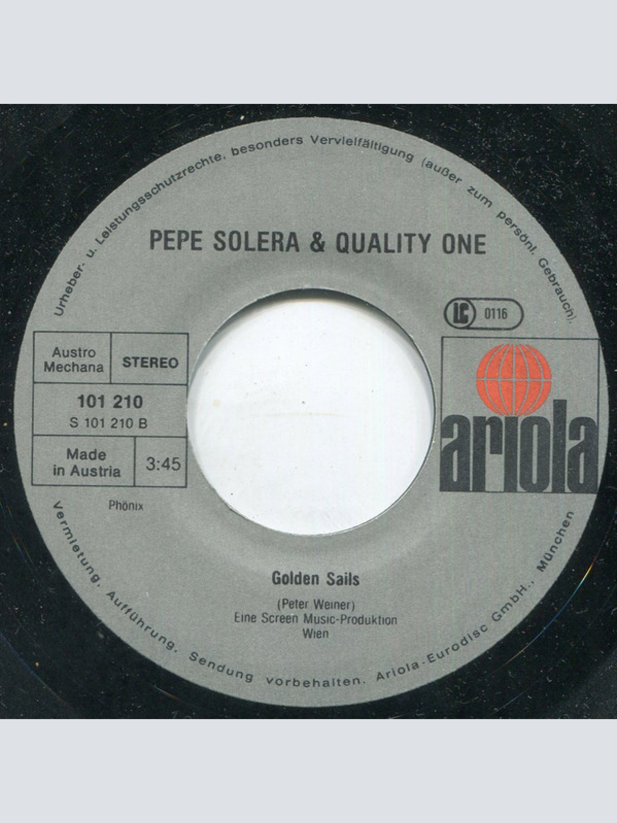 Vinyl / Pepe Solera* & Quality One - Akropolis Goodbye