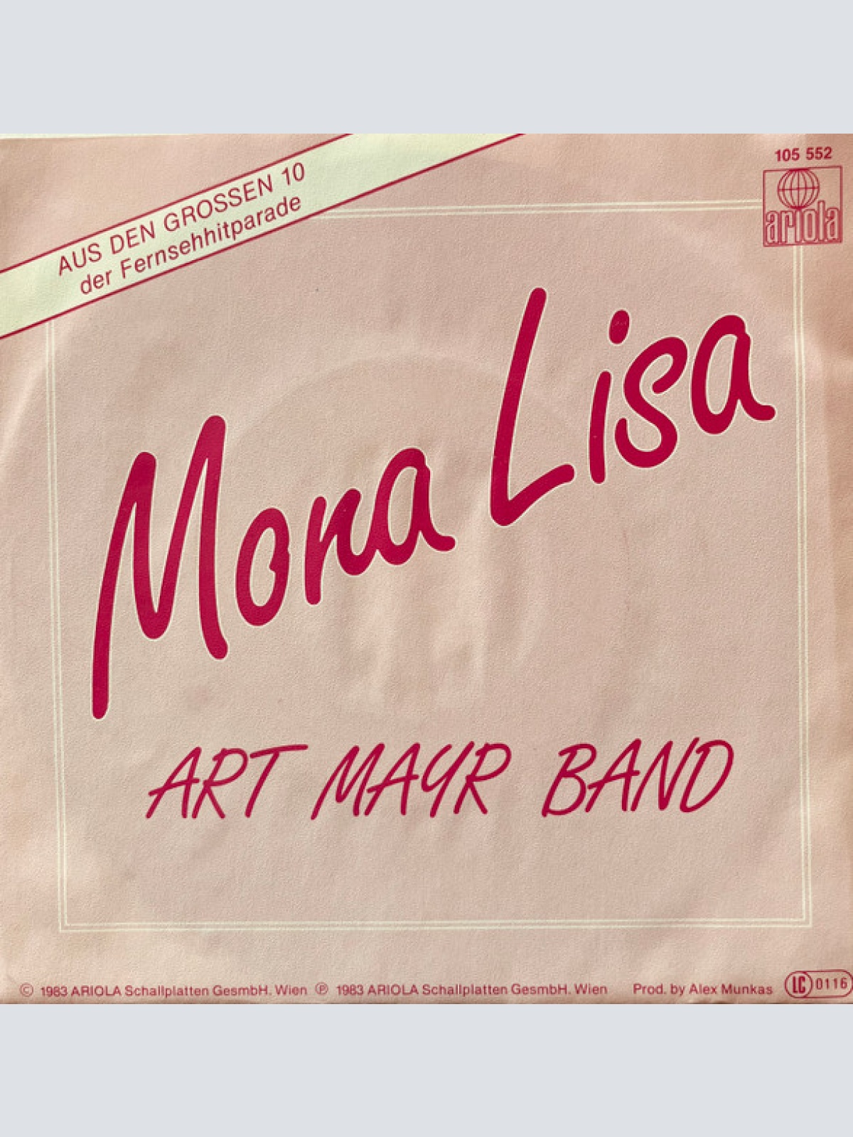 Vinyl / Art Mayr Band - Mona Lisa