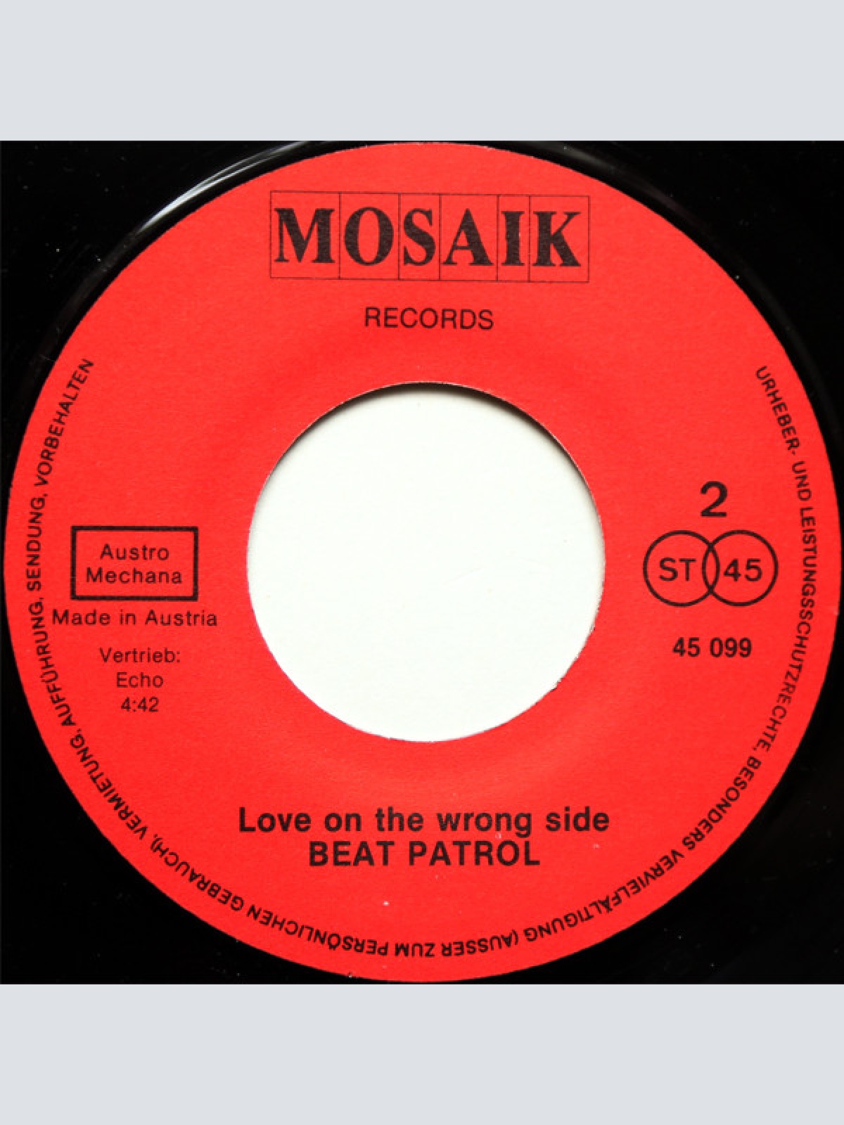Vinyl / Beat Patrol - Love On The Wrong Side