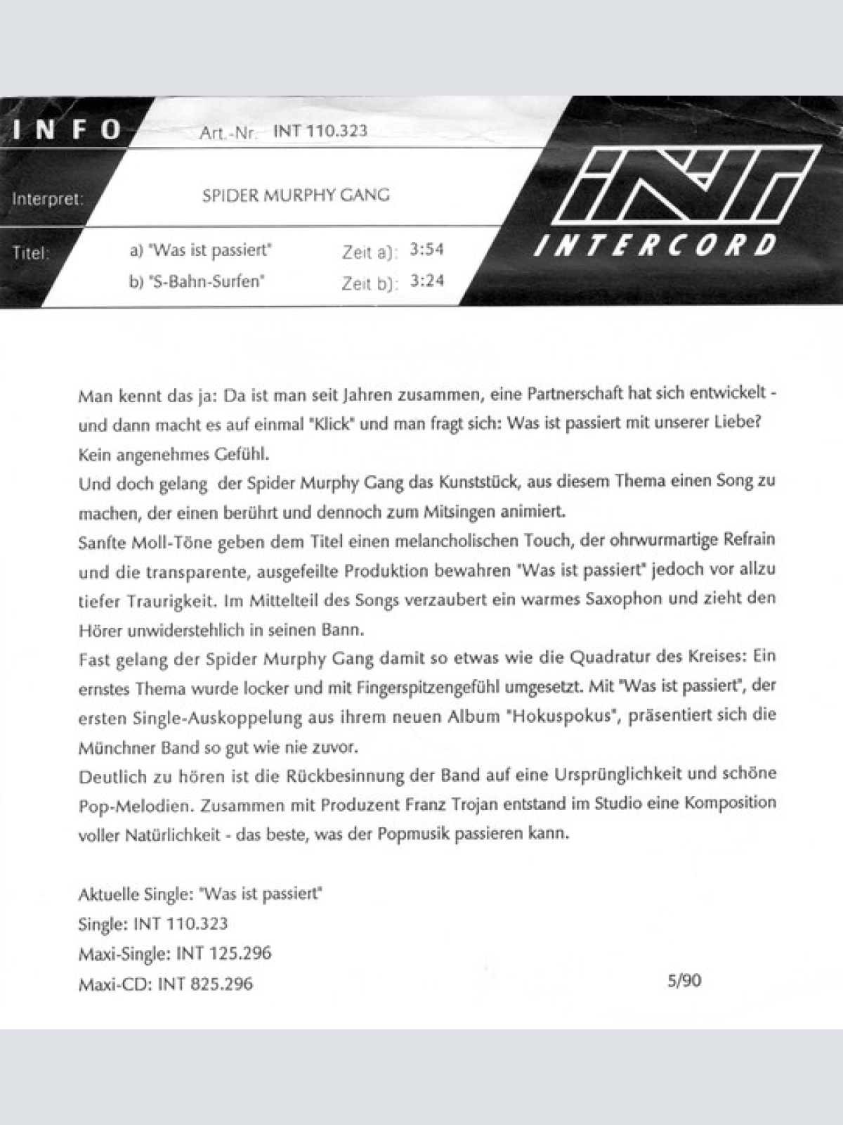 Vinyl / Spider Murphy Gang - Was Ist Passiert