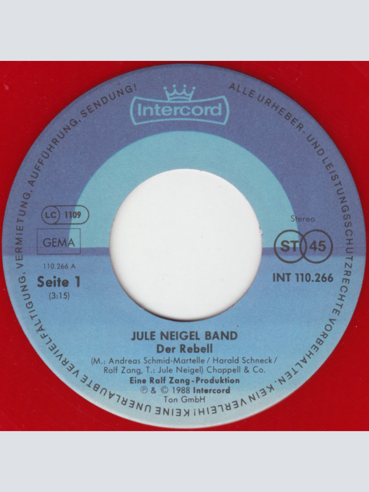 Vinyl / Jule Neigel Band - Der Rebell
