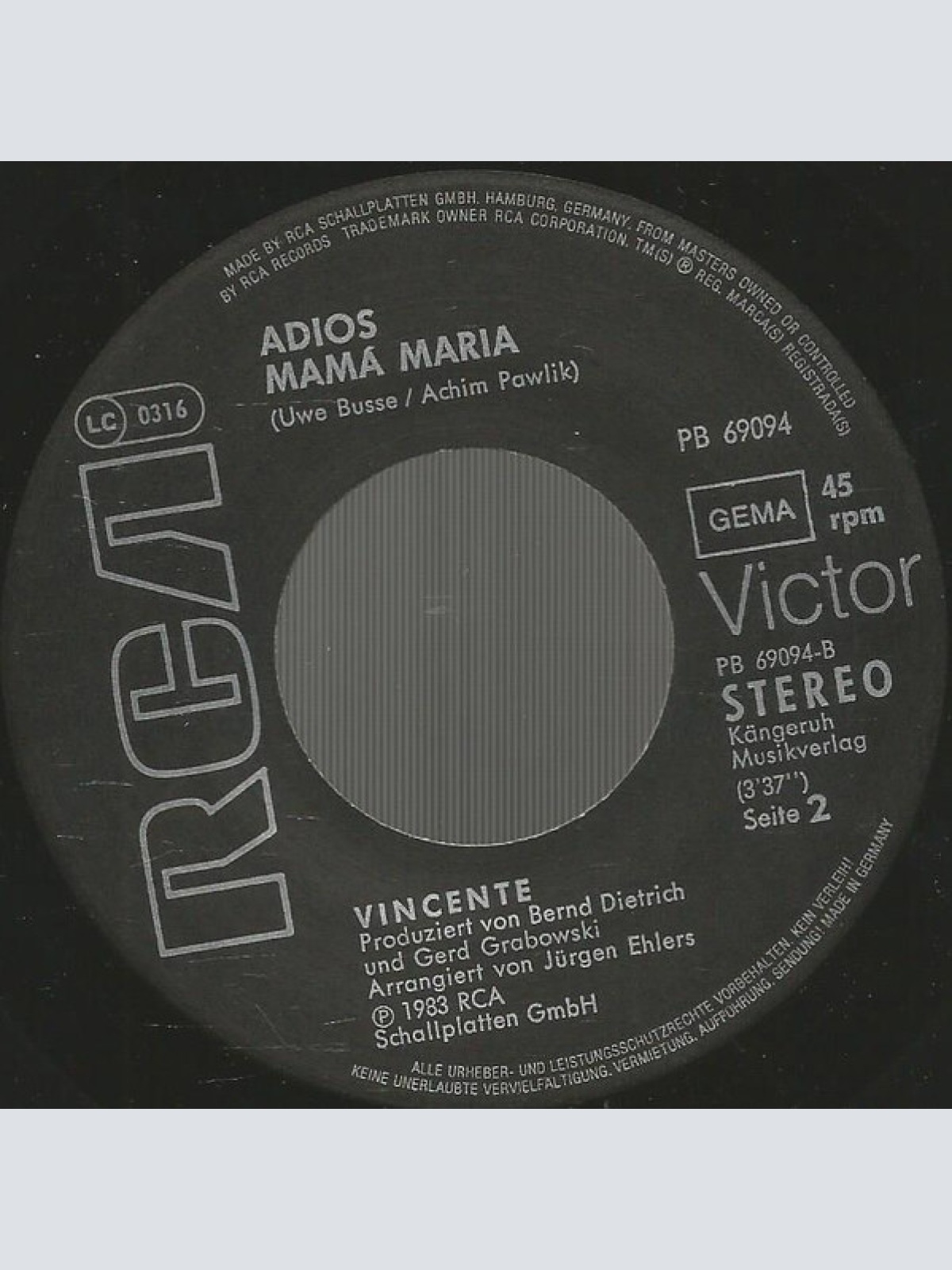 Vinyl / Vincente (2) - Tommi, Mein Freund