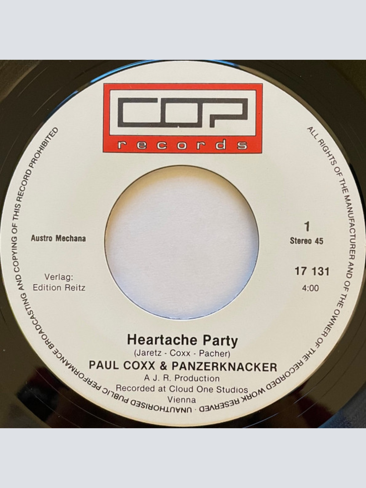 Vinyl / Paul Coxx & Panzerknacker* - Heartache Party