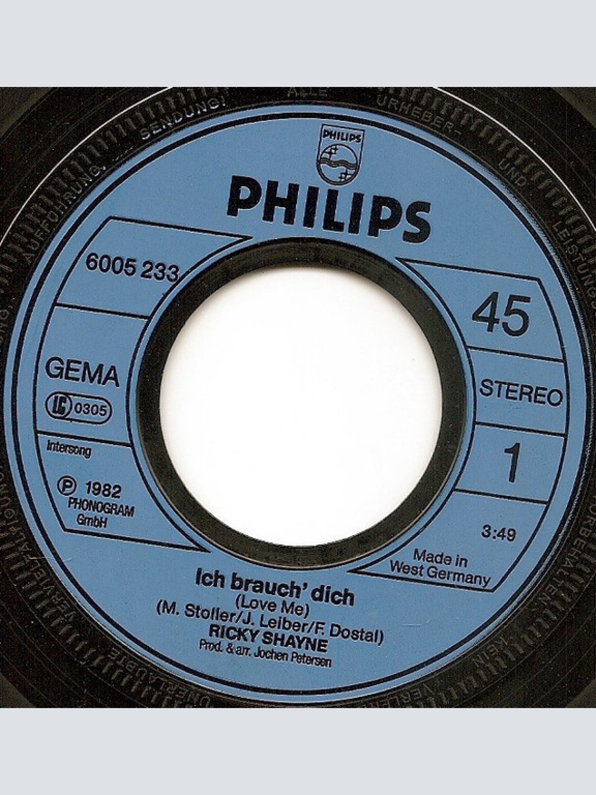 Vinyl / Ricky Shayne - Ich Brauch' Dich