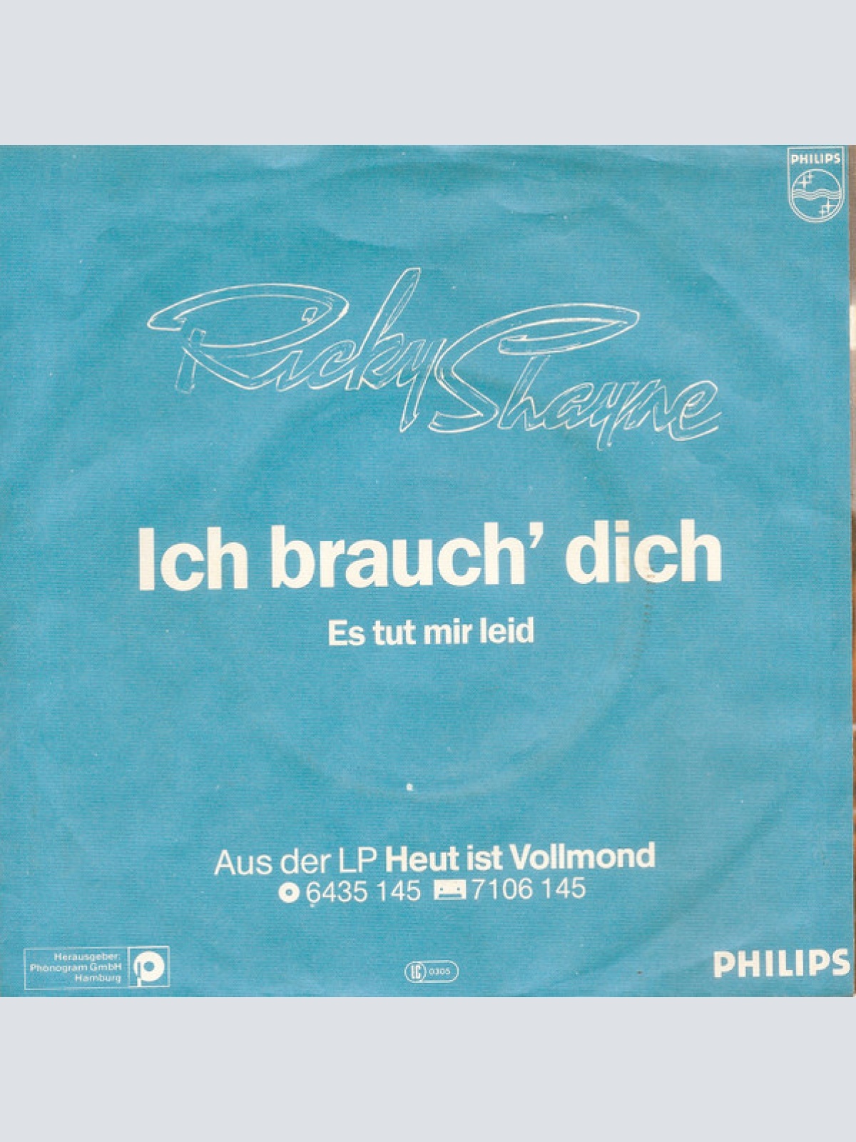 Vinyl / Ricky Shayne - Ich Brauch' Dich