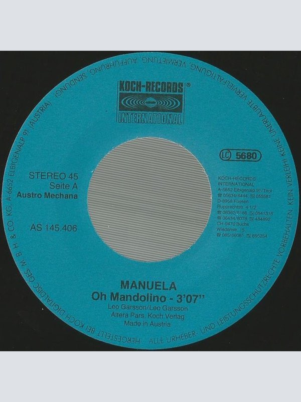 Vinyl / Manuela (5) - Oh, Mandolino