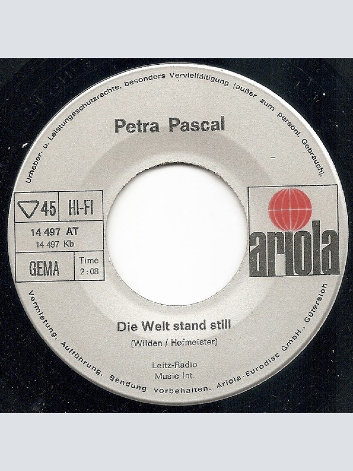 Vinyl / Petra Pascal - So War Iwan