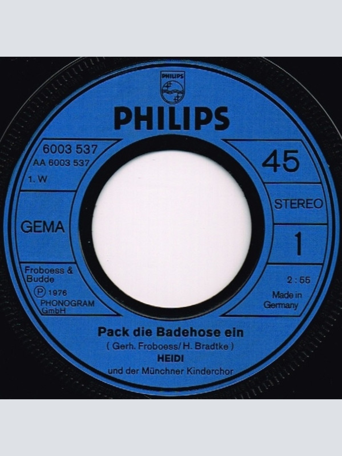 Vinyl / Heidi (20) Und Der Münchner Kinderchor - Pack Die Badehose Ein