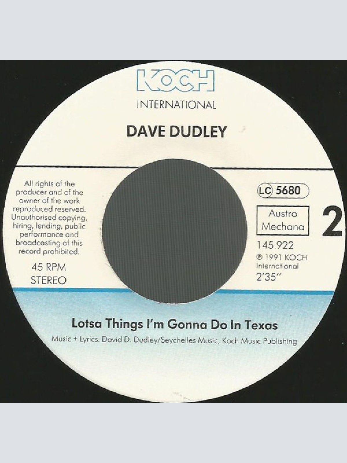 Vinyl / Dave Dudley - Sunday Here In Deutschland