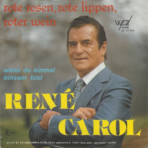 Vinyl / René Carol - Rote, Rosen, Rote Lippen, Roter Wein