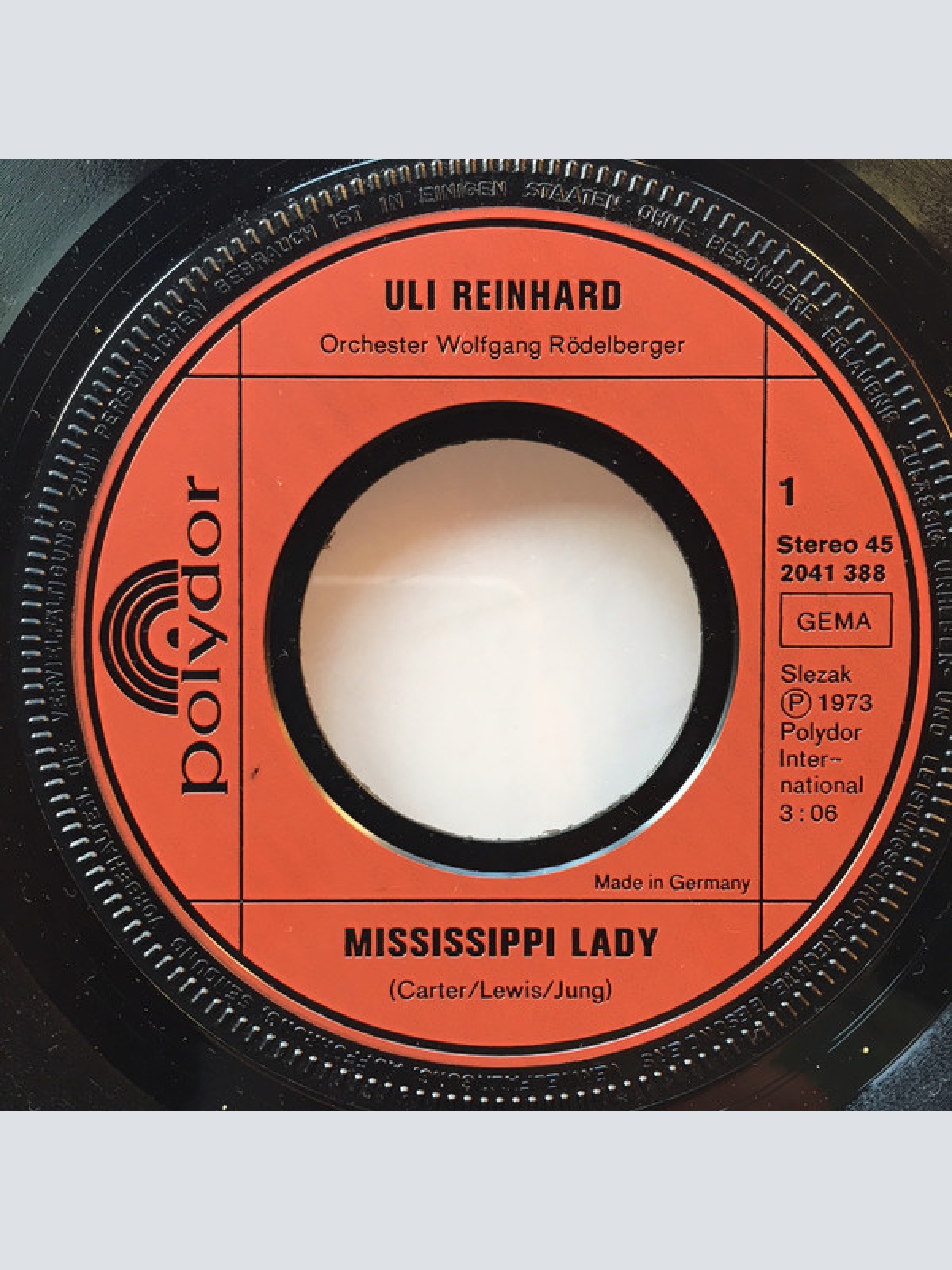 Vinyl / Uli Reinhard - Mississippi Lady