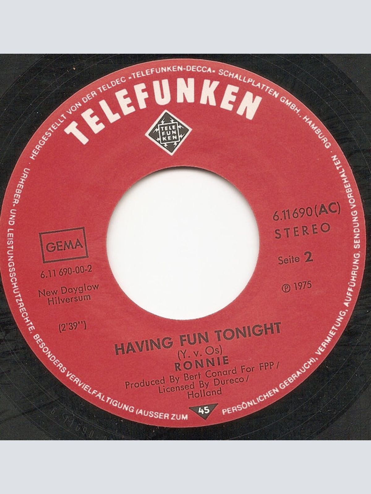 Vinyl / Ronnie (24) - Bei Mir Bist Du Schön