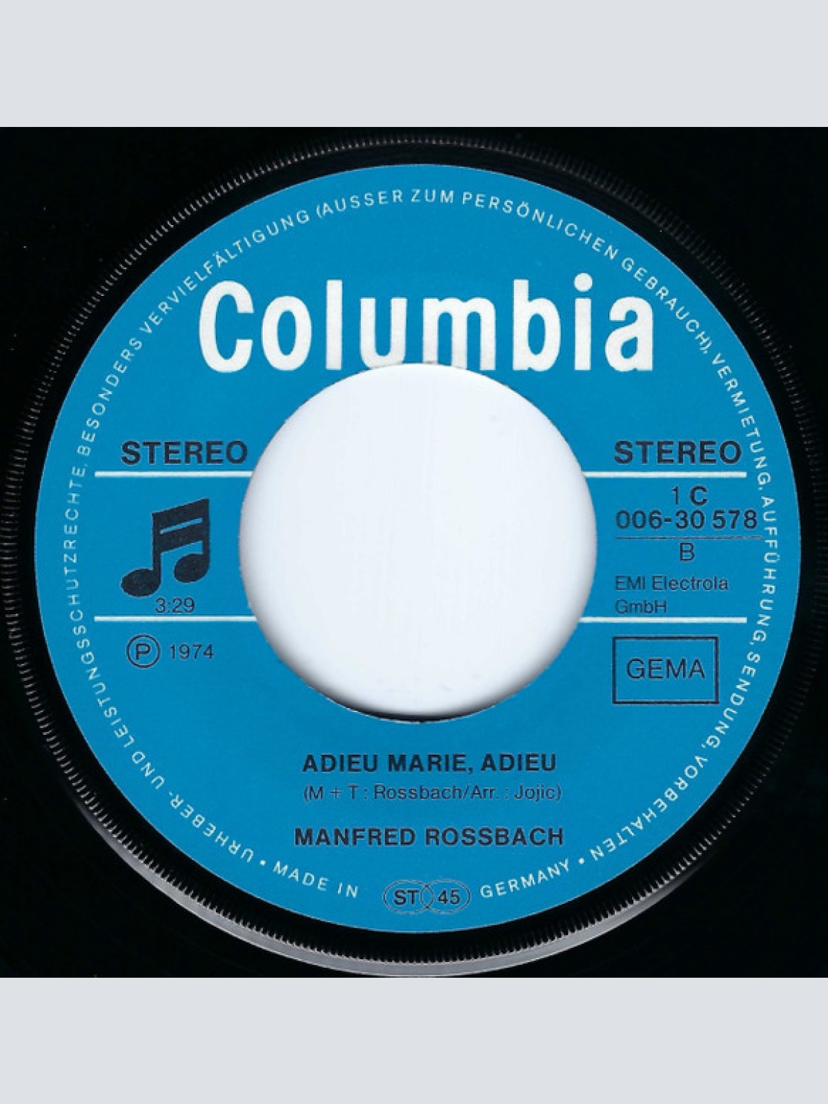 Vinyl / Manfred Rossbach - Trauriges Mädchen