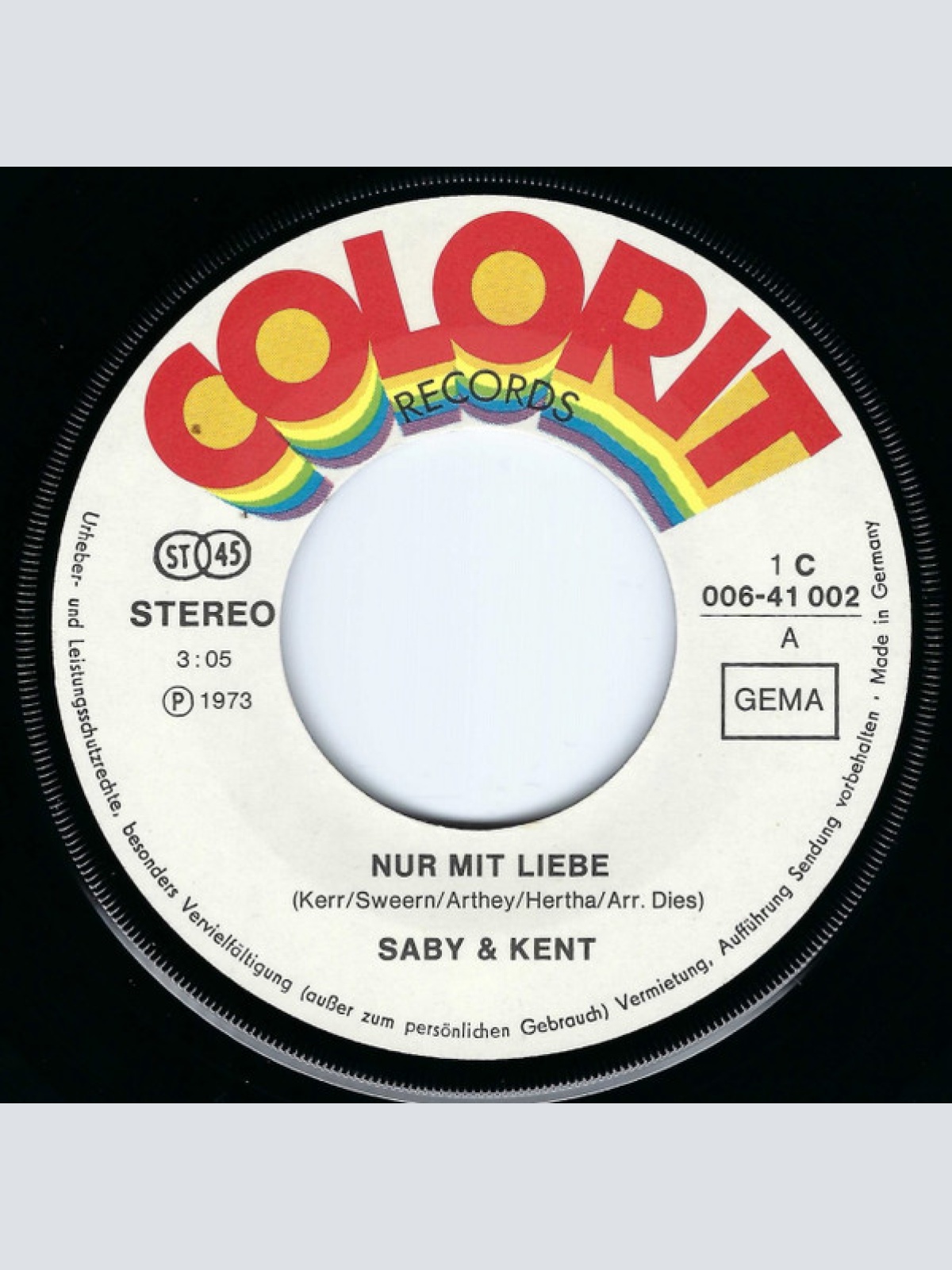 Vinyl / Saby & Kent - Nur Mit Liebe