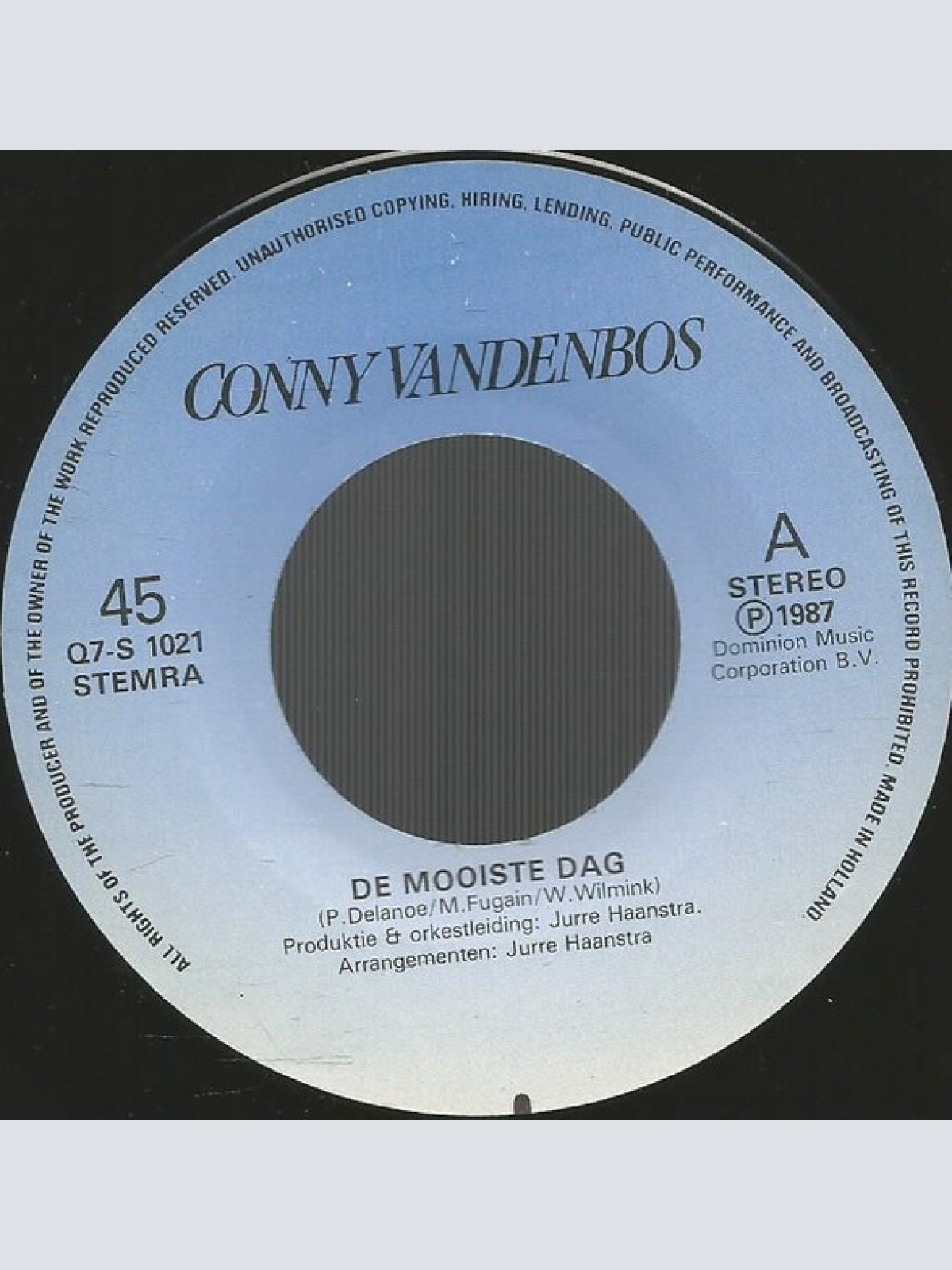 Vinyl / Conny Vandenbos - De Mooiste Dag